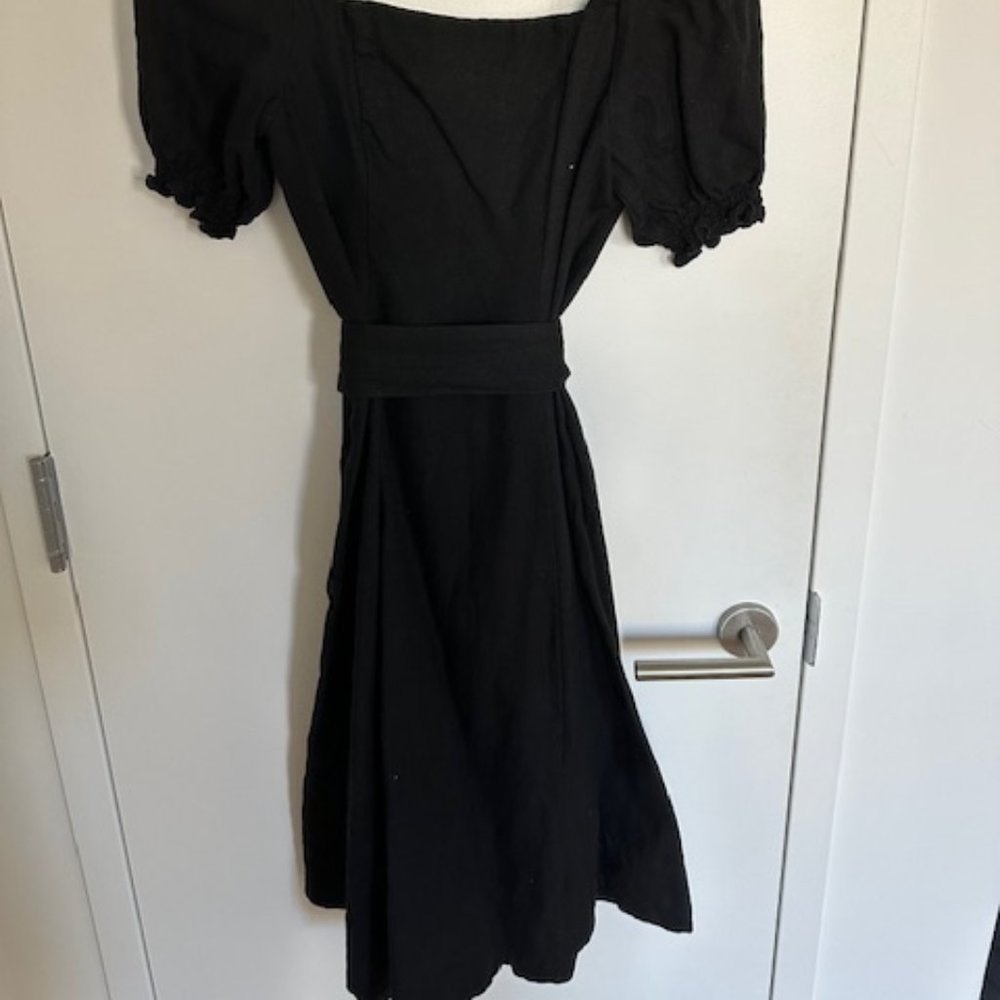 Sezane Black Midi Dress - Picture 3 of 6